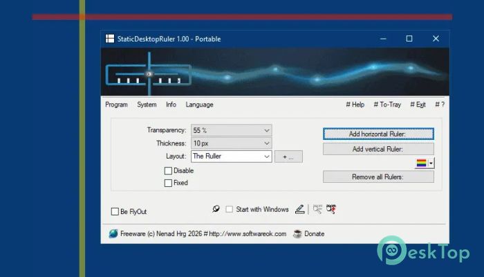 Download StaticDesktopRuler 1.02 Free Full Activated