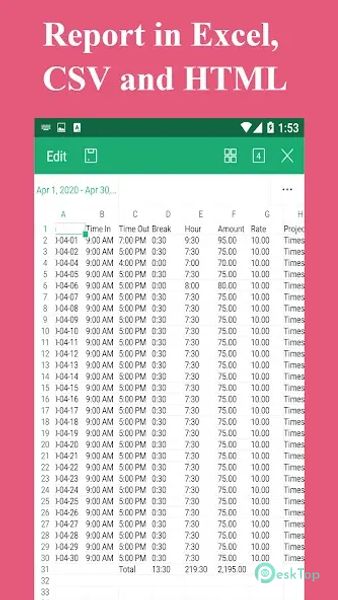 Timesheet - Work Hours Tracker 14.2.1 APK MOD Unlocked (Full) Free Download