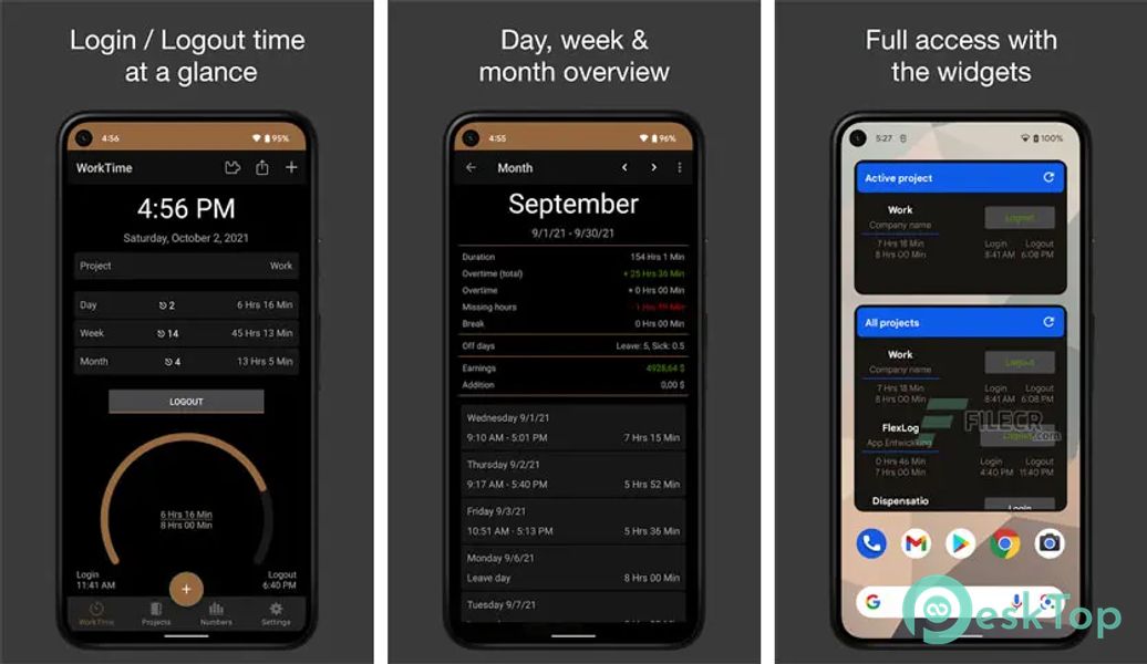 FlexLog – Work Time Tracker 1.3.0 APK MOD Descarga gratuita completa
