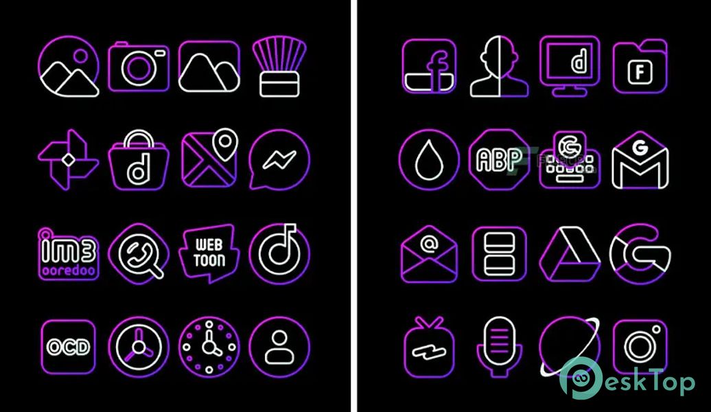 Nambula Purple – Lines Icon Pack
