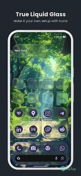 True Liquid Glass 12.8 APK MOD Tam Ücretsiz İndir