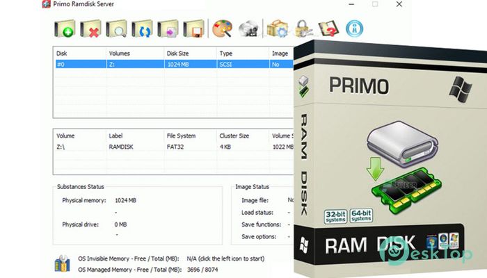 Primo Ramdisk Server Edition 6.6.0 Tam Sürüm Aktif Edilmiş Ücretsiz İndir