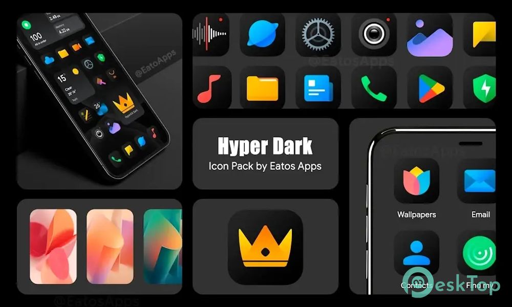 HyperDark - Icon Pack 1.2.4 APK MOD मुफ्त पूर्ण डाउनलोड