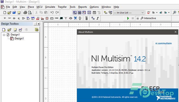 Multisim 14.2 Professional Tam Sürüm Aktif Edilmiş Ücretsiz İndir