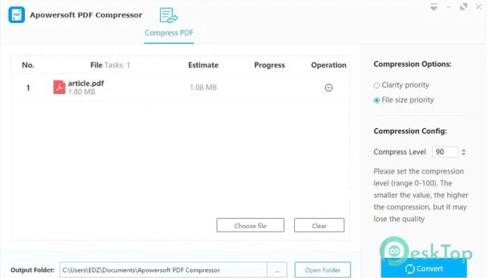 Download Apowersoft PDF Compressor 1.0.2.1 Free Full Activated