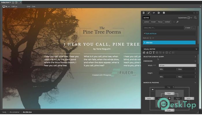  تحميل برنامج Pinegrow Web Editor Pro 5.99 برابط مباشر