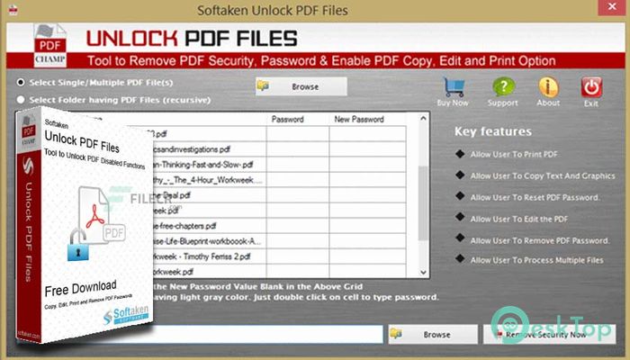 Télécharger Softaken PDF Unlocker 1.0.0 Gratuitement Activé Complètement