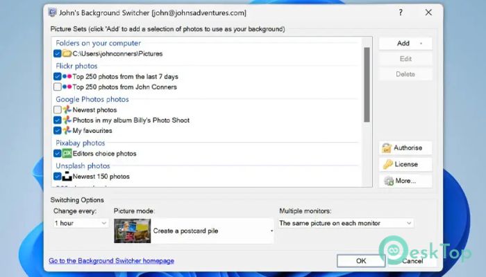 John's Background Switcher 5.8.0.2 完全アクティベート版を無料でダウンロード