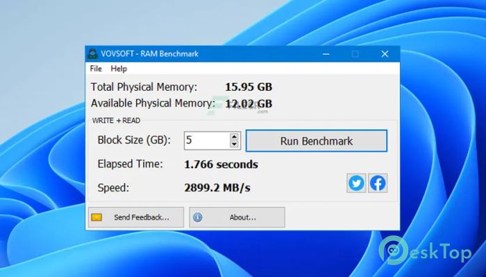 Download Vovsoft RAM Benchmark 1.1 Free Full Activated