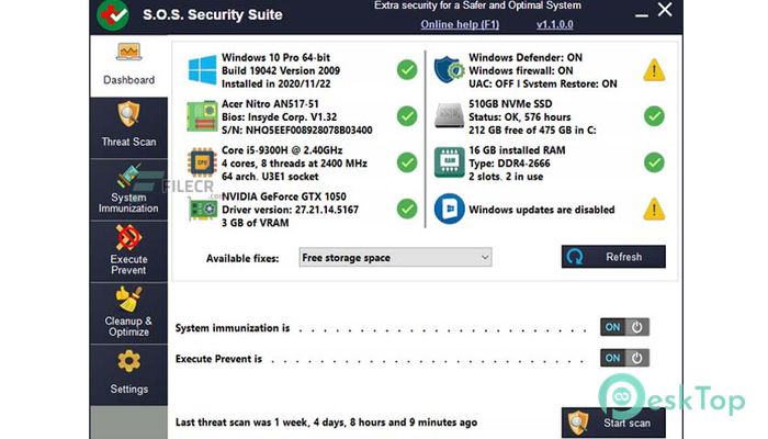  تحميل برنامج S.O.S Security Suite 2.7.7.0 برابط مباشر