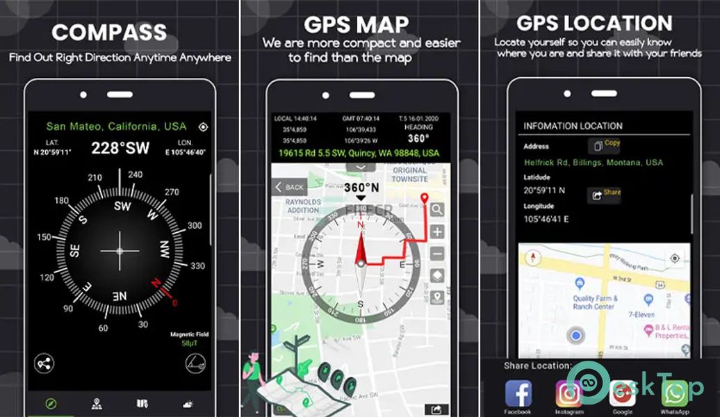 Digital Compass for Android v23.5 APK MOD フル無料ダウンロード