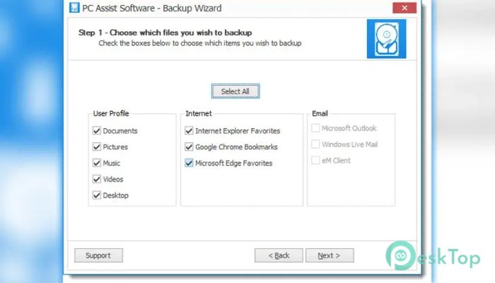 PC Assist Backup Wizard 2.8 Tam Sürüm Aktif Edilmiş Ücretsiz İndir
