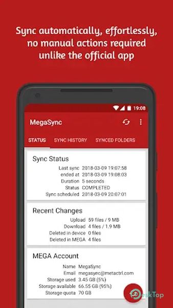 Autosync for MEGA - MegaSync 7.2.0 APK MOD 完整免费下载