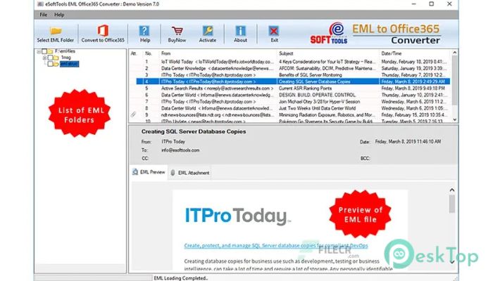 eSoftTools EML to Office365 Converter  7.0 Tam Sürüm Aktif Edilmiş Ücretsiz İndir