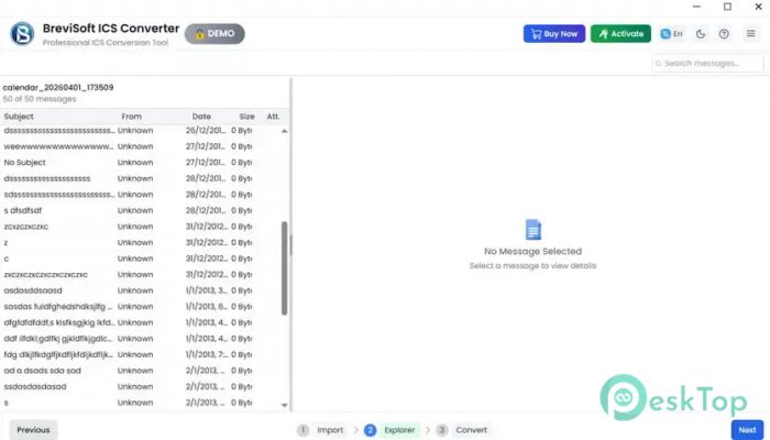 BreviSoft ICS File Converter Tool