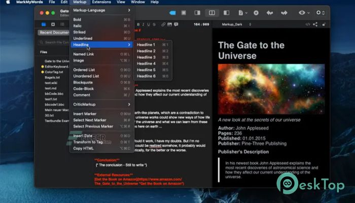 MarkMyWords 2.5.0 Mac İçin Ücretsiz İndir