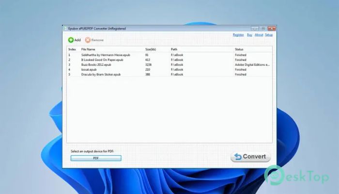 Download Epubor EPUB to PDF Converter 1.0 Free Full Activated
