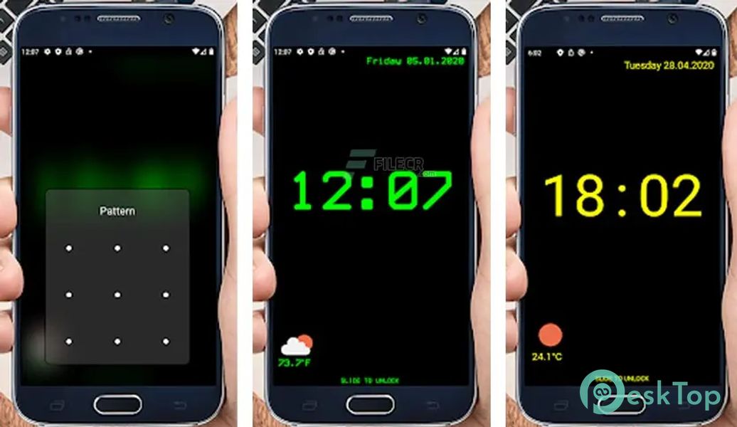 Huge Lock Screen Clock v1.4.22 APK MOD フル無料ダウンロード