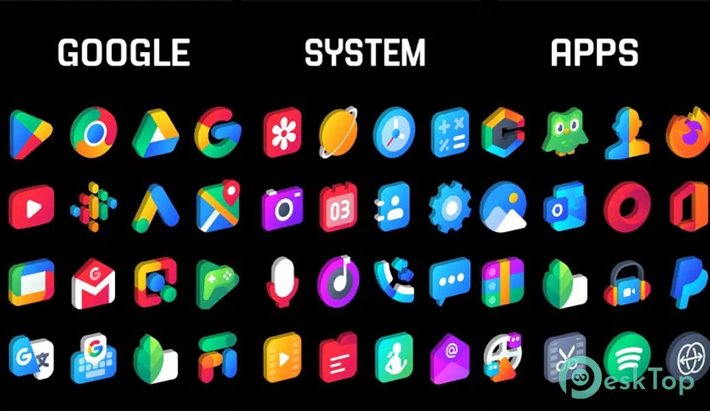Gradient 3D - Icon Pack0 71 APK MOD تحميل مجاني كامل