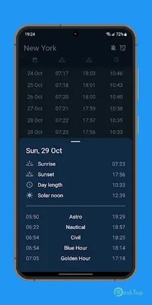 Sunrise and Sunset Times 4.18.0 APK MOD Полная бесплатная загрузка