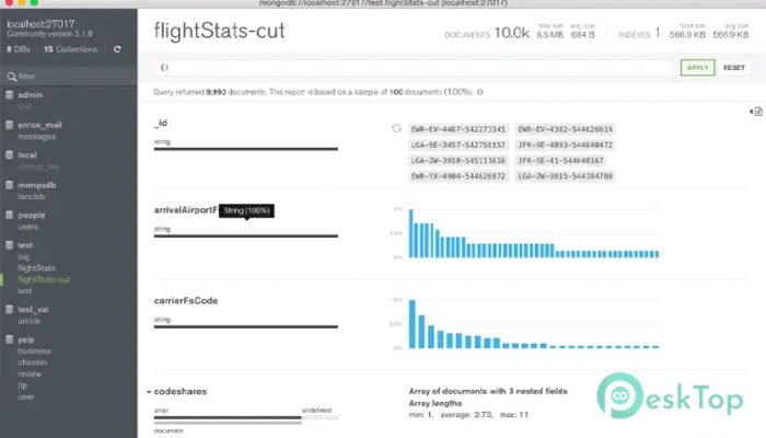 Скачать MongoDB Compass 1.45.1 бесплатно для Mac