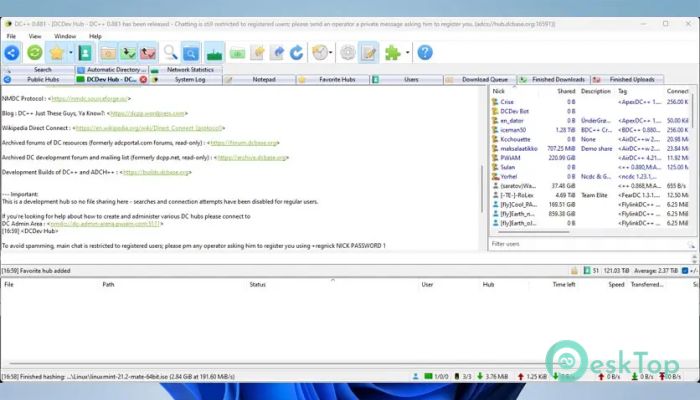 تحميل برنامج DC++   v0.883 برابط مباشر
