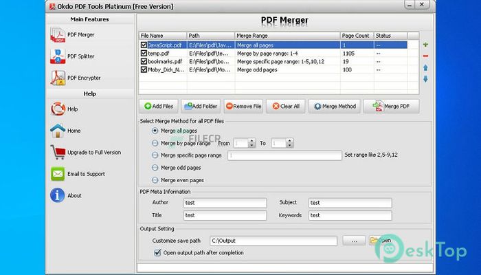 Okdo PDF Tools Platinum 2.9 完全アクティベート版を無料でダウンロード