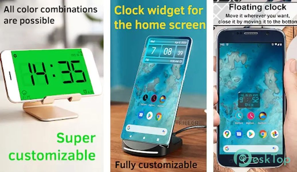 Huge Digital Clock 8.0.4 APK MOD Unlocked (Full) Free Download