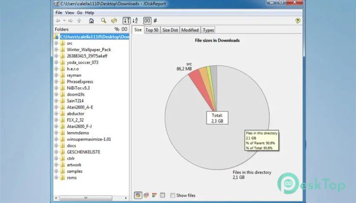 JDiskReport 1.4.1 Tam Sürüm Aktif Edilmiş Ücretsiz İndir