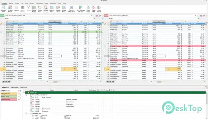 Spreadsheet Tools xlCompare 12.04.00 Tam Sürüm Aktif Edilmiş Ücretsiz İndir