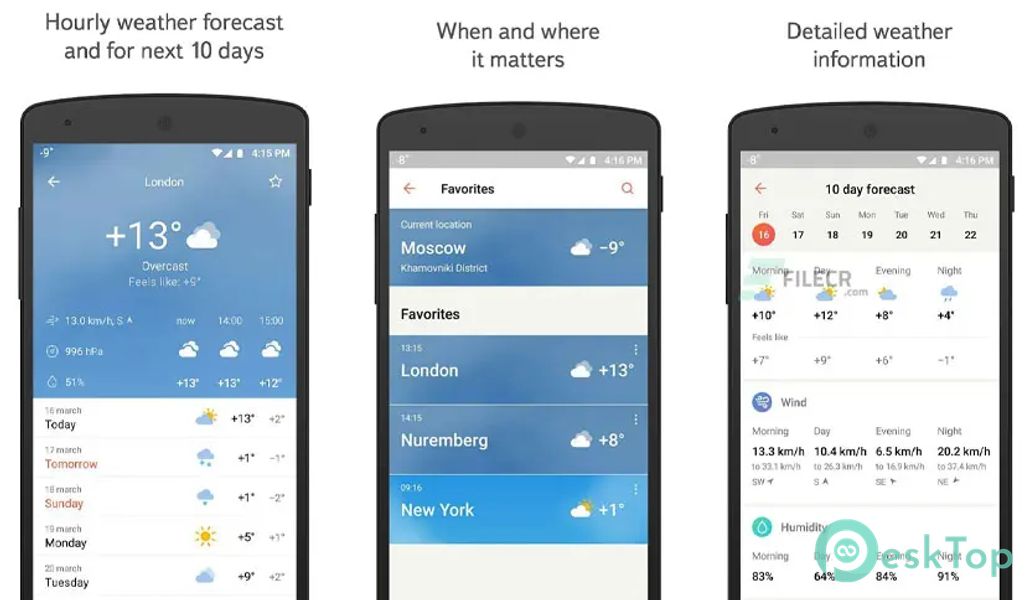 Yandex.Weather v22.5.1 APK MOD Полная бесплатная загрузка