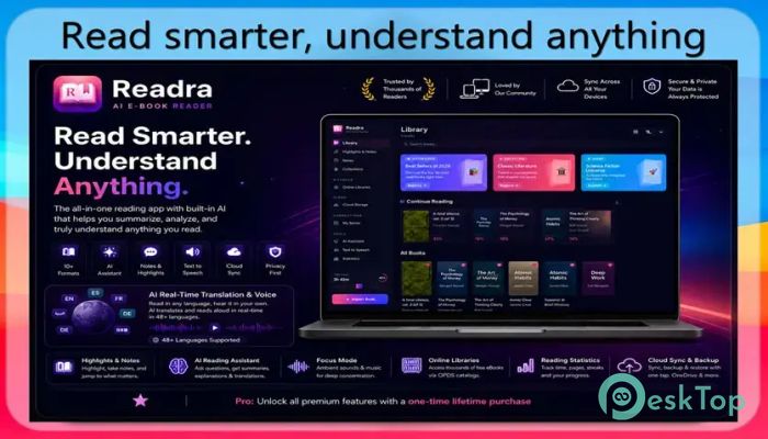 Readra Pro AI eBook Reader  1.10.0 Tam Sürüm Aktif Edilmiş Ücretsiz İndir