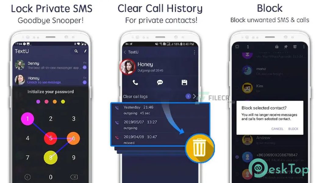 TextU – Private SMS Messenger v4.6.8 APK MOD تحميل مجاني كامل
