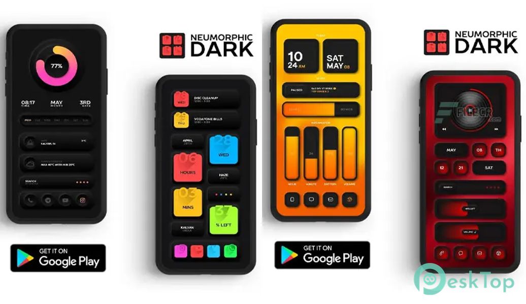 Neumorphic Dark KWGT v2021.Jun.10.01 APK MOD Descarga gratuita completa