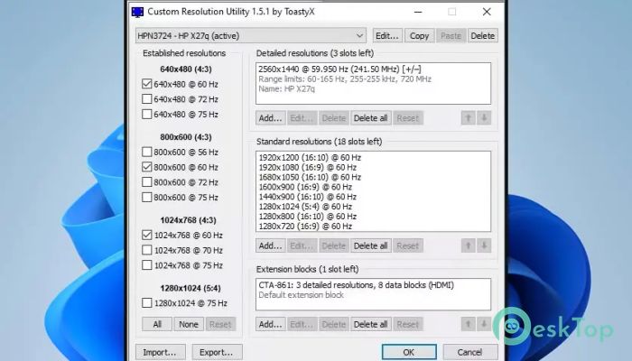 Custom Resolution Utility 1.5.3 完全アクティベート版を無料でダウンロード