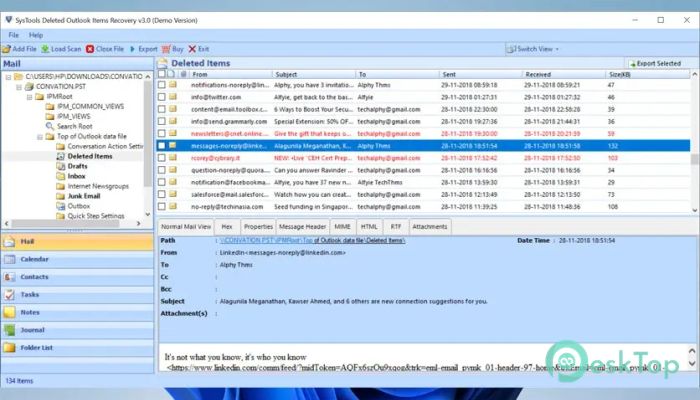 SysTools Outlook Deleted Items Recovery