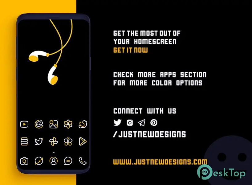 YellowLine Icon Pack : LineX 6.4.1 APK MOD Полная бесплатная загрузка