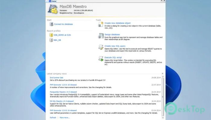 SQLMaestro MaxDB Maestro   14.9.0.2 Tam Sürüm Aktif Edilmiş Ücretsiz İndir