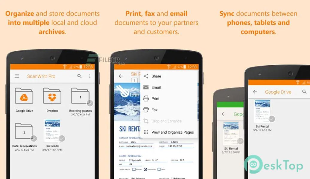 ScanWritr Pro - docs, scan, fax 3.2.16 APK MOD Полная бесплатная загрузка