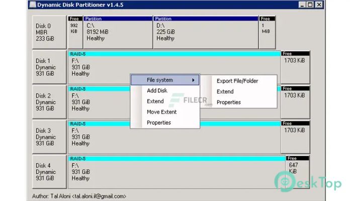 Télécharger Dynamic Disk Partitioner 1.6.0 Gratuitement Activé Complètement