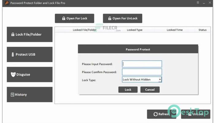 Password Protect Folder and Lock File Pro 5.1.3.8 Tam Sürüm Aktif Edilmiş Ücretsiz İndir