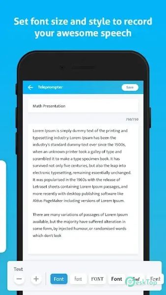 Teleprompter with Video Record 1.9 APK MOD フル無料ダウンロード