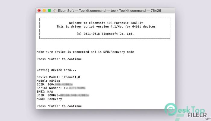Télécharger ElcomSoft iOS Forensic Toolkit 7.0.313 Gratuitement Activé Complètement