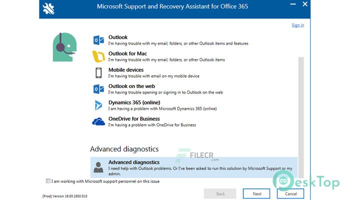  تحميل برنامج Microsoft Support and Recovery Assistant 17.01.0040.005 برابط مباشر