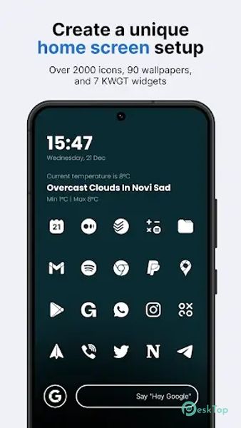 Lena White - Glyph Icon Pack 2.2.0 APK MOD Unlocked (Full) Free Download