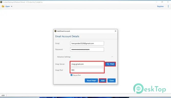 Télécharger Corbett Email Backup Wizard 1.0 Gratuitement Activé Complètement
