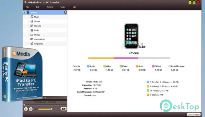 Descargar 4Media iPad to PC Transfer  5.7.39 Completo Activado Gratis