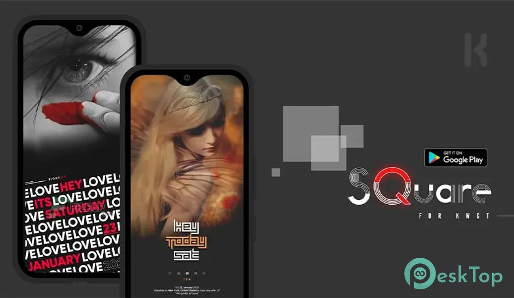 Square KWGT 11.1 APK MOD تحميل مجاني كامل