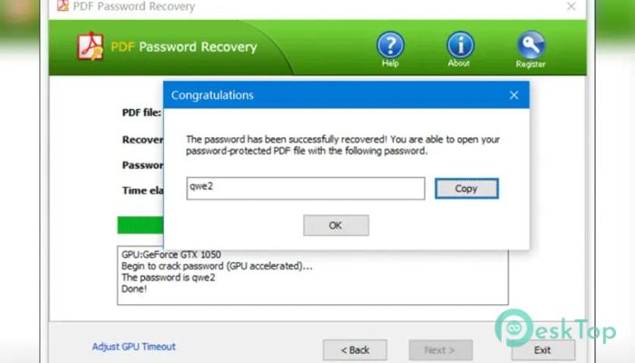 下载 Top Password PDF Password Recovery 2.50 免费完整激活版