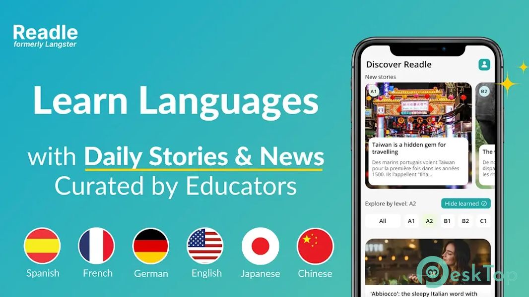 Readle: Learn Languages Daily 3.2.4 APK MOD Descarga gratuita completa